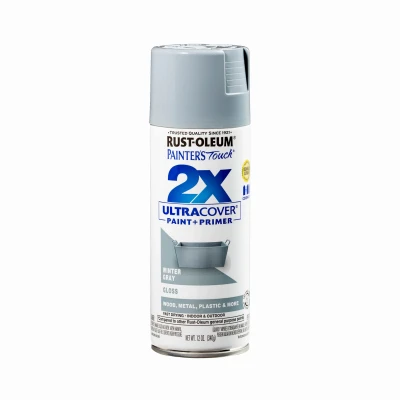 Painter's Touch 2x Ultra Cover 12 Oz. Gloss Winter Gray Spray Paint