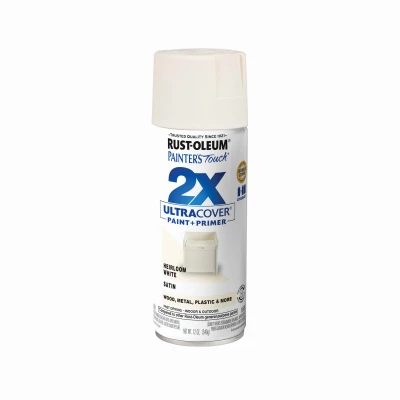 Painter's Touch 2x Ultra Cover 12 Oz. Satin Spray Paint, Heirloom White