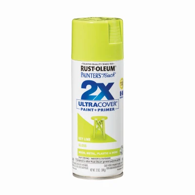 2x Ultra Cover 12 Oz. Gloss Spray Paint, Key Lime