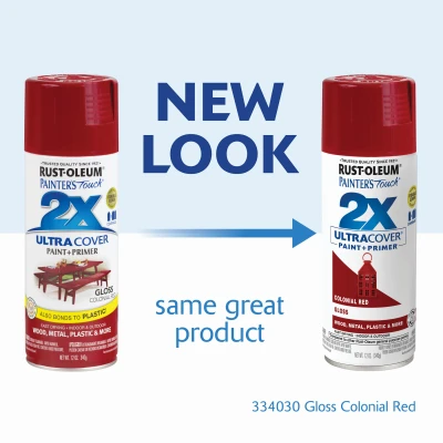 Painter's Touch 2X Gloss Colonial Red Spray Paint, 12 Ounce Can