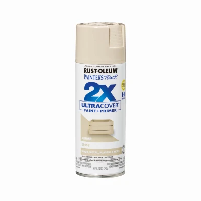 Painter's Touch 2x Ultra Cover 12 Oz. Gloss Almond Paint + Primer Spray Paint