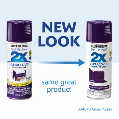 Painter's Touch 2X Spray Paint, Gloss Purple, 12-oz.