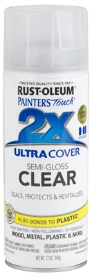 Painter's Touch 2X Spray Paint, Semi-Gloss Clear, 12 oz.