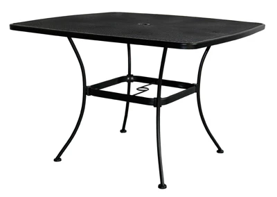 Uptown Patio Dining Table Steel Mesh Top 42 Inch Square Outdoor Table
