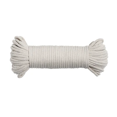 100 Foot White Plastic Clothesline - Durable, Weather-resistant, Low-stretch