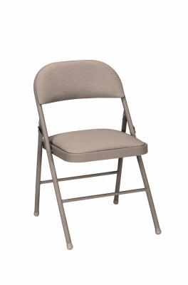 Deluxe Folding Chair, Padded Seat/Back, Antique Sand