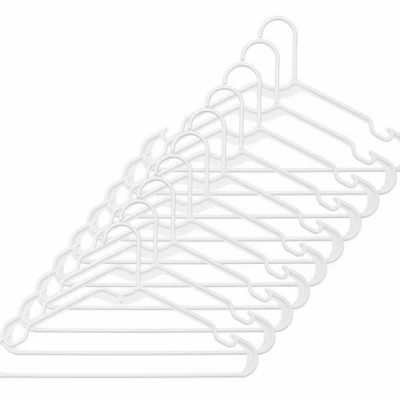 Heavy-Duty Plastic Hangers, White, 3-Pk.