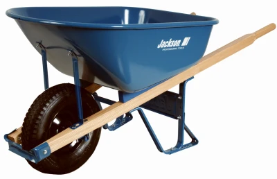 Steel Wheelbarrow, Flat Free Tire, 6 Cu. Ft.