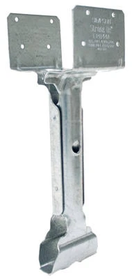 Elevated Post, Galvanized Steel, 14 Gauge, 4 x 4 In.