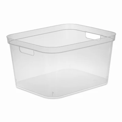 Tall Storage Bin, Clear, 15 x 12-1/4 x 8-1/4 In.