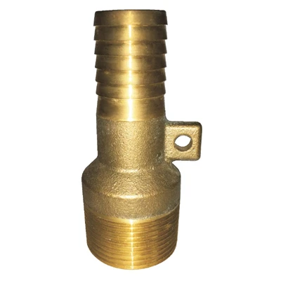 Brass Male Adapter, 1-inch With Rope Loop & Barbed End For Plastic Pipe Connection