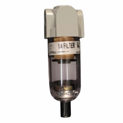 Mini Micro Air Tool Filter with Nylon Construction and 1/4 Inch National Pipe Thread