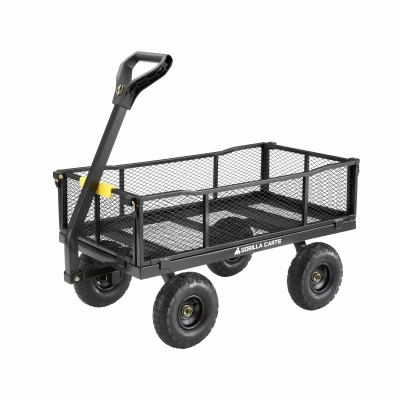 Steel Garden Cart, Removable Side Panels, 900 Lb. Capacity