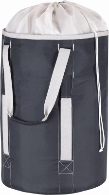 Laundry Duffel Bag Charcoal and Cream Color Holds Up to Forty Pounds Capacity