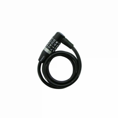Resettable L-Head Combination Cable Lock, Assorted Colors, 8 Millimeter by 4 Foot