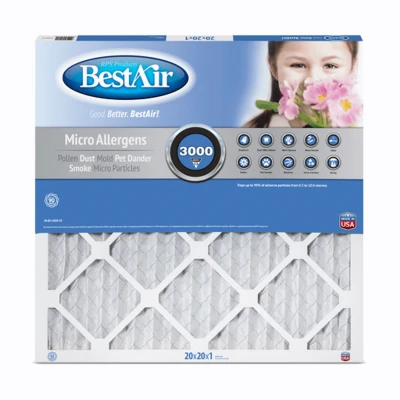 20x20 X 1 Inch Merv13 Furnace Filter, 90 Day Lifespan For Clean Air
