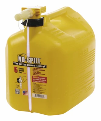 Diesel Fuel Can, View Window, CARB Compliant, Yellow, 5 Gallons