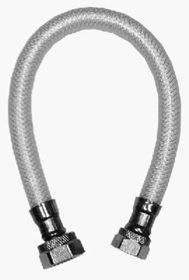 Reinforced Poly Vinyl Faucet Connector, 1/2 Compression X 1/2 Fip X 12 In.