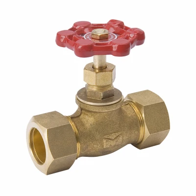 Stop Valve, Lead-Free Brass, 3/4 In. Compression
