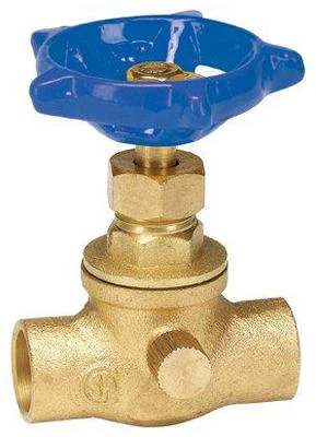 Stop & Waste Valve, Lead-Free Brass, Copper x Copper, 1/2 In.