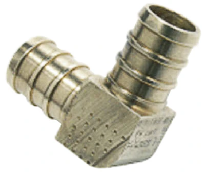 Pex Pipe Elbow, Brass, Lead-Free, 3/8 In. Barb