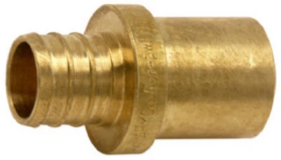 Barbed PEX Pipe Sweat Adapter, 3/4 In. Brass Barb Insert x 3/4 In. MPT