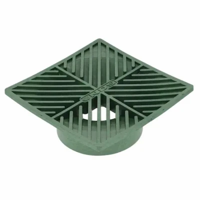Drainage Grate, Green, 6 In. Sq.