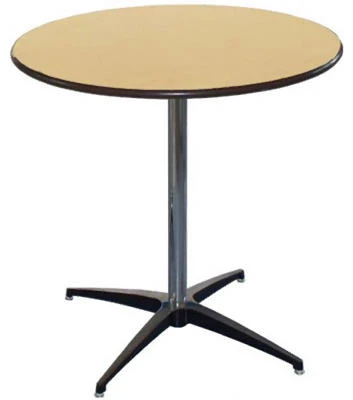 Cocktail Table, Plywood, 36" Round X 42" High With Adjustable Legs
