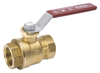 Full Port Ball Valve, Lead Free, Forged Brass, 1-1/4 In. FPT