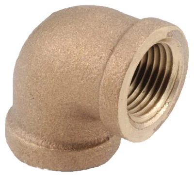 Pipe Fitting, Cast Elbow, Rough Brass, 90-Degree, 1/2 In.