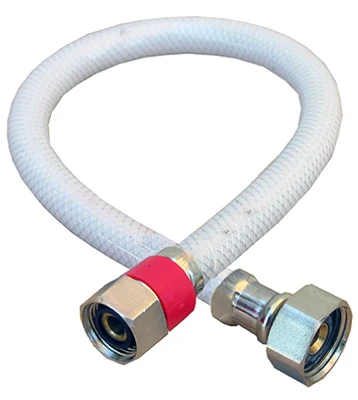 Flexible Poly Faucet Connector, 1/2 Inch Compression by 1/2 Inch Iron Pipe, 20 Inch Length