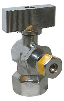 LARSEN Angle Valve, Chrome, Quarter Turn, 1/2 x 1/4-In.