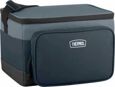 Soft-Sided Collapsible Cooler Bag Charcoal Color 12 Can Capacity Portable Insulated