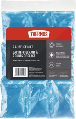 Flexible Ice Cube Tray Mat with 9 Cubes for Easy Ice Removal