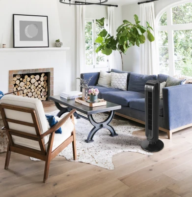 Oscillating Tower Fan with Remote Control for Adjustable Airflow and Convenient Operation