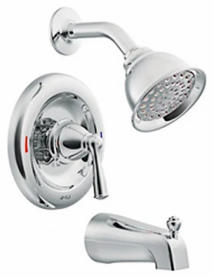 Banbury Tub / Shower Lever Handle, Spout + Showerhead, Chrome