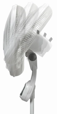 White 16 Inch 3-Speed Oscillating Pedestal Fan with Timer and Remote Control