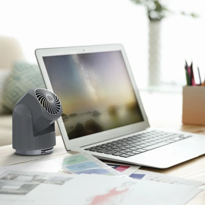 Flippi Version 6 Personal Fan with Two Speed Settings in Grey Color