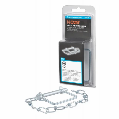 Trailer Coupler Pin, 5/16 In. Dia. x 3 In. Long, With 12 In. Chain
