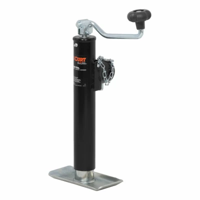 Weld-On Pipe-Mount Swivel Trailer Jack, 5,000 Lb. Support Capacity, 10-3/4 In. Vertical Travel