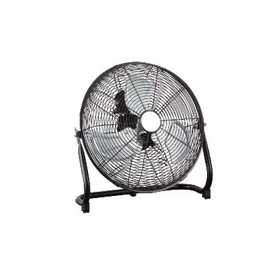 High Velocity Floor Fan, Black Heavy-Duty Metal, 12 In.