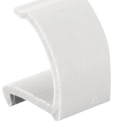 Glass Retainer, Snap-In, Rigid White Vinyl, 9/32 x 3/8 x 72 In.