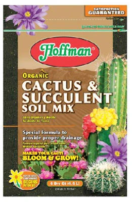 Cactus & Succulent Planting Mix, 4-quart - Ideal For Jungle & Desert Cacti