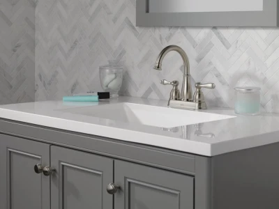 Windemere 2-Handle Lavatory Faucet, Centerset, Brushed Nickel