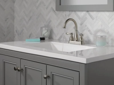 Windemere 2-Handle Lavatory Faucet, Centerset, Brushed Nickel