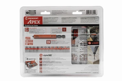 30-Piece U-Guard Impact Driver Bit Fastening Set with AlphaCASE Storage Case