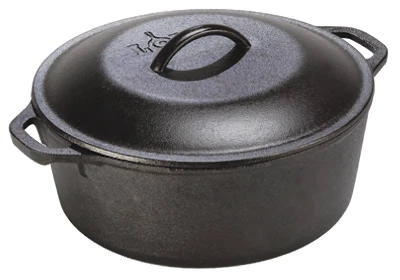 Dutch Oven, Seasoned Cast Iron, 5 Qt.