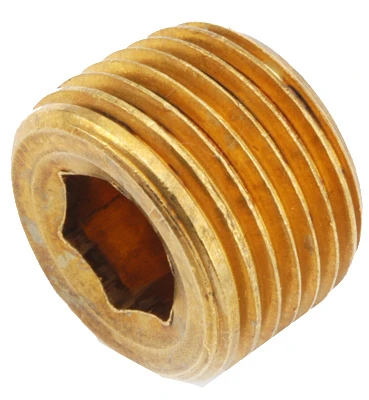 Lead Free Brass Countersink Plug Pipe Fitting, 1/2 In., Model 756115-08