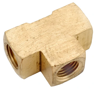 Pipe Fittings, Tee, Lead Free Brass, 3/8 In.