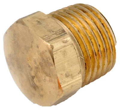 Brass Threaded Hex Head Pipe Plug, Lead Free, 1/8 In.